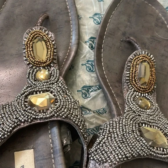 Simply Vera Vera Wang Beaded Thong Sandals – Boho Glam Vibes - Picture 3 of 4
